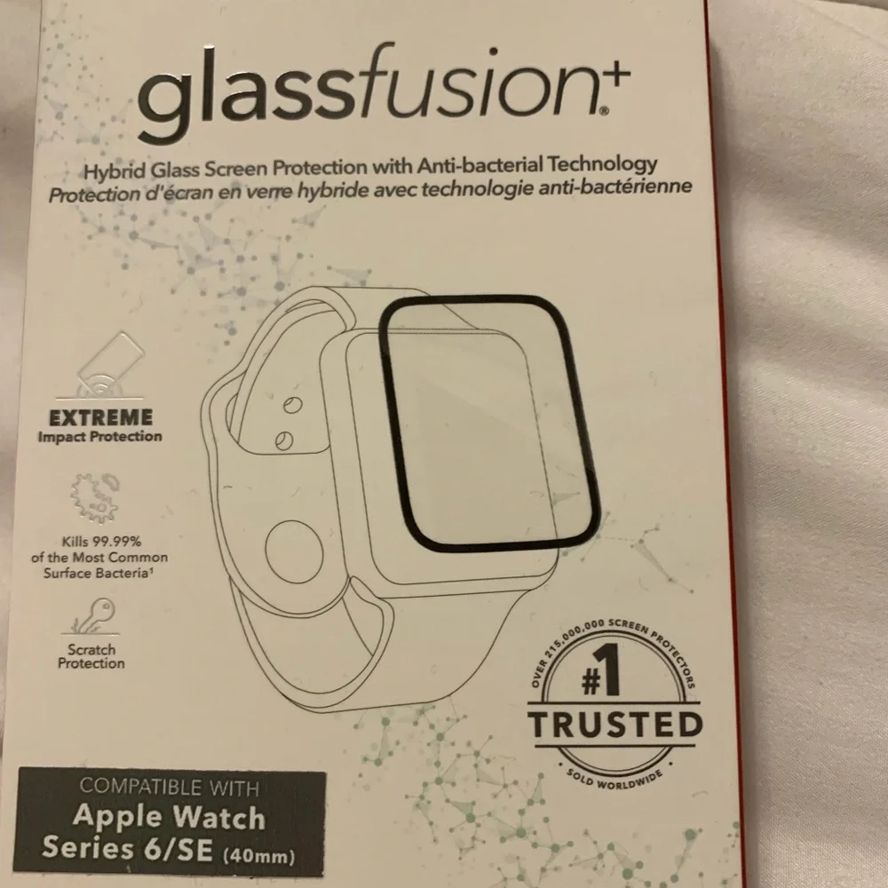 New & sealed in box, glass fusion screen protection for Apple Watch series 6/SE